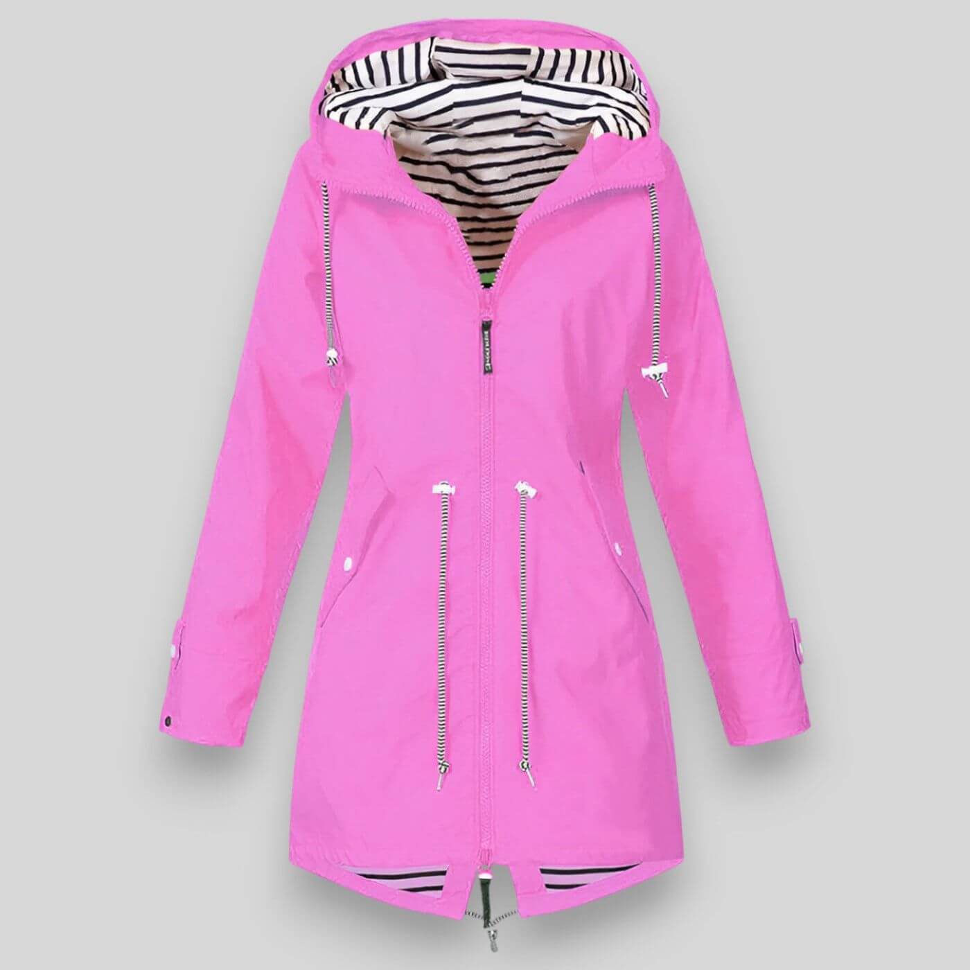 Elodie Waterproof Hooded Jacket – Lightweight Rainwear with Adjustable Fit
