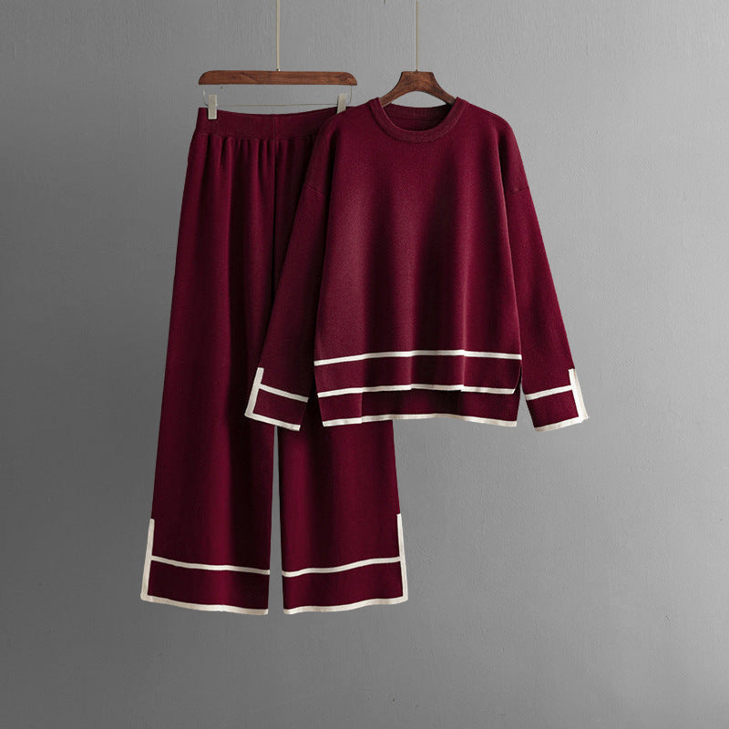 Ariana Women’s Lounge Set – Cotton Viscose Blend with Relaxed Wide-Leg Pants