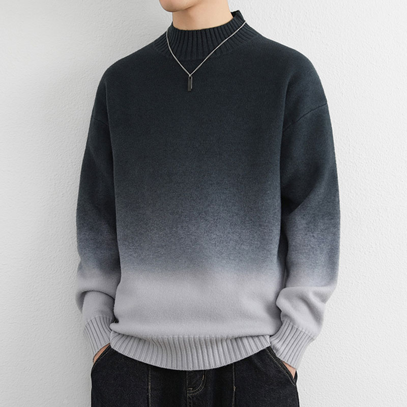 Sebastian Men’s Knit Sweater – Ombré Gradient Design with Tailored Fit