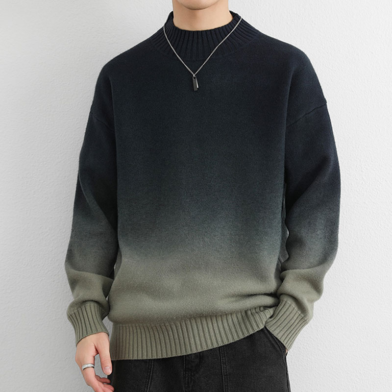 Sebastian Men’s Knit Sweater – Ombré Gradient Design with Tailored Fit