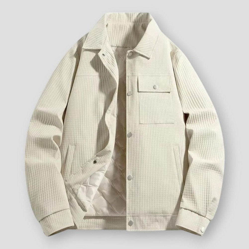 Sonny Men’s Quilted Winter Jacket – Waffle Knit Shell with Warm Padded Lining