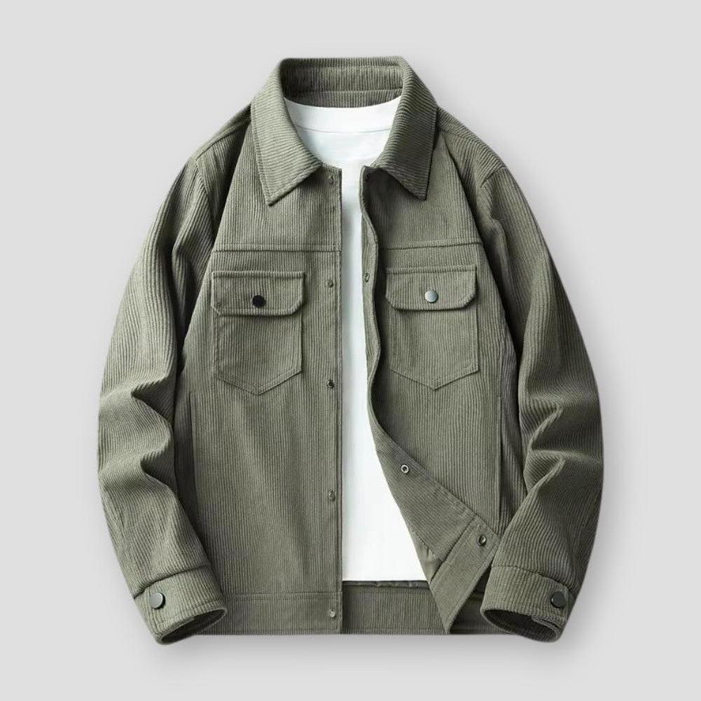 Victor Relaxed Fit Men’s Corduroy Jacket – Plush Warm Cotton-Lined Winter Coat