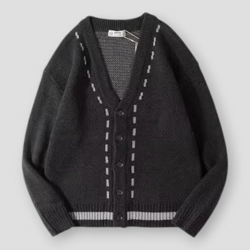 Owen Men’s Knit Cardigan – Soft Wool Blend with Classic V-Neck & Button Closure