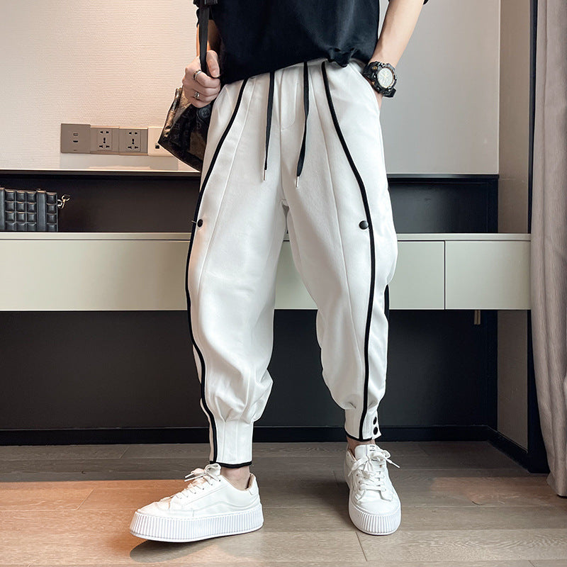Elias Men’s Joggers – Velvet Cotton with Tapered Fit and Functional Pockets