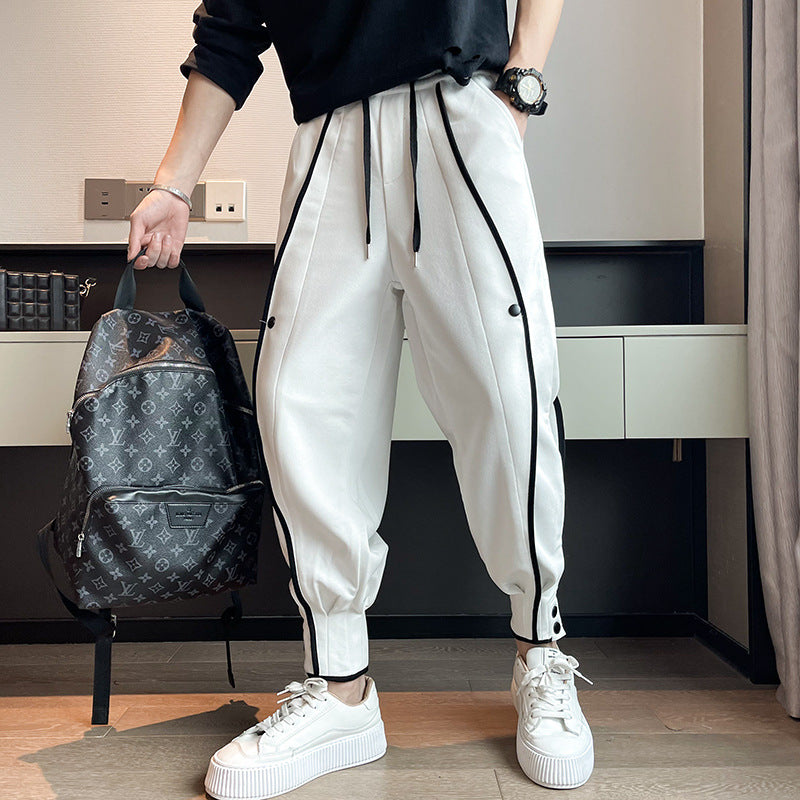 Elias Men’s Joggers – Velvet Cotton with Tapered Fit and Functional Pockets