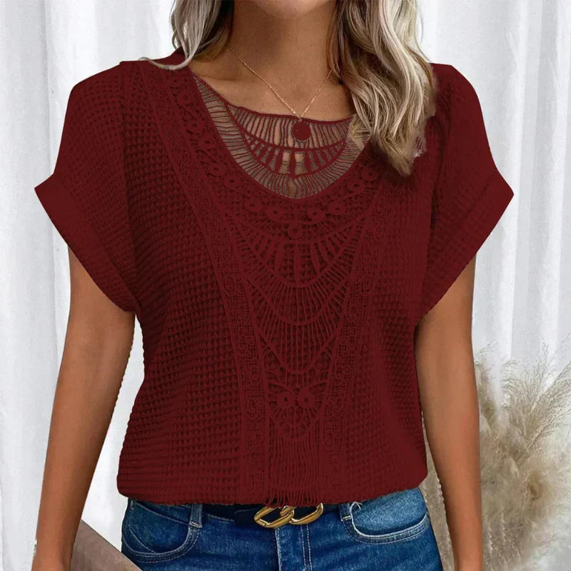 Marina Ibiza-Style Women's Blouse – Lightweight Boho Cotton for Summer