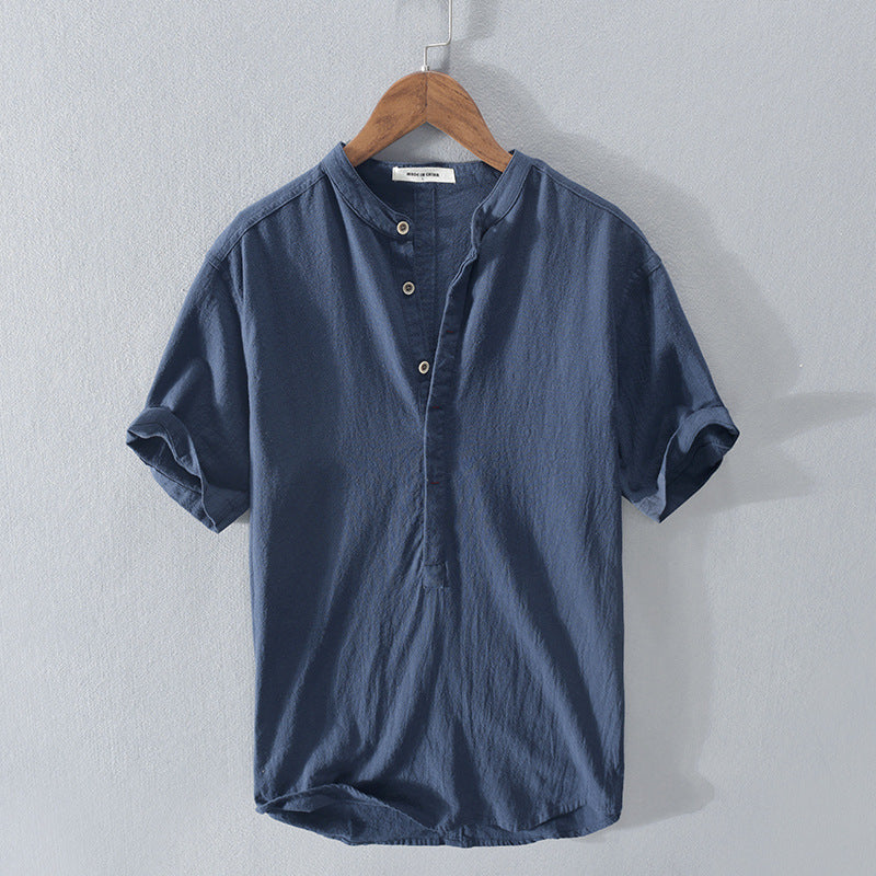 Dennis Cotton-Linen Shirt – Breathable Relaxed Fit Long Sleeve Top