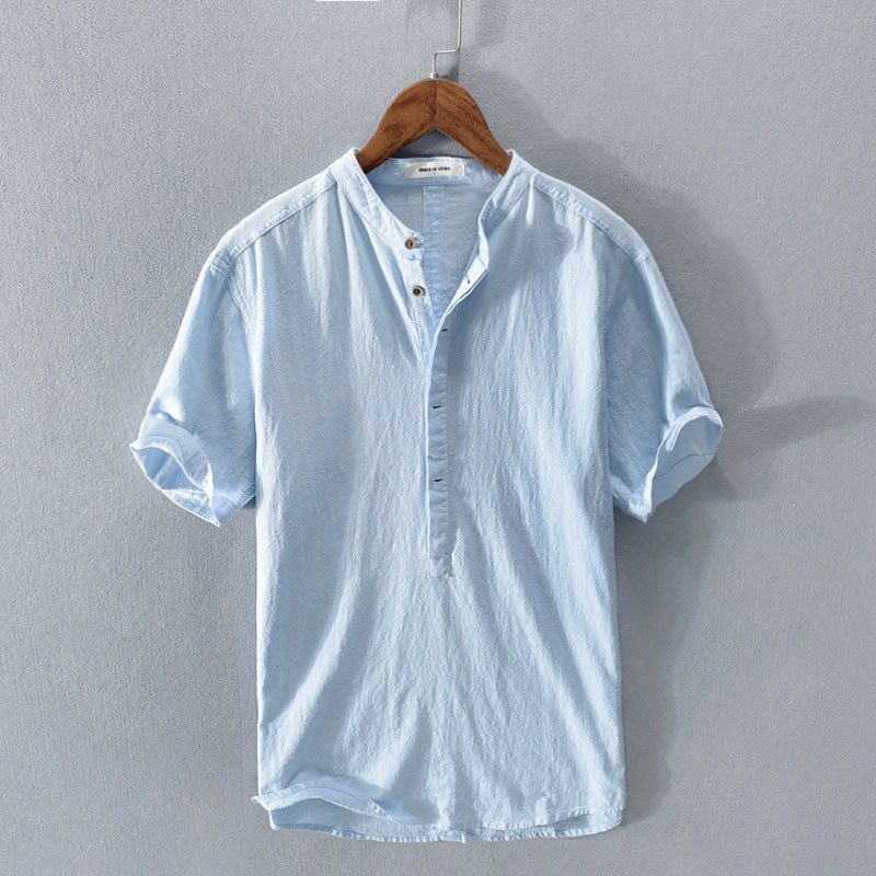 Dennis Cotton-Linen Shirt – Breathable Relaxed Fit Long Sleeve Top