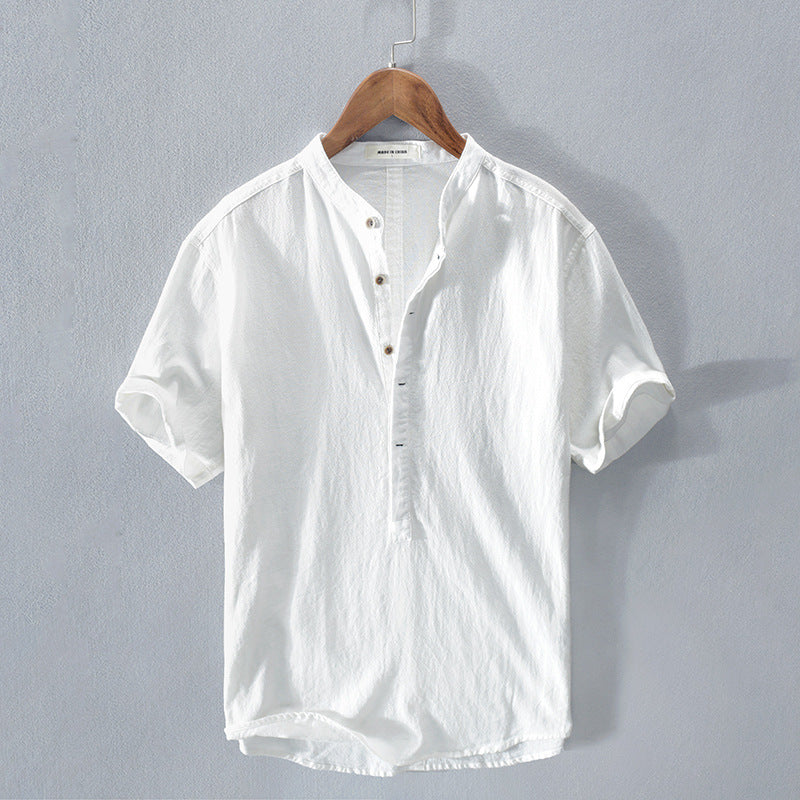 Dennis Cotton-Linen Shirt – Breathable Relaxed Fit Long Sleeve Top