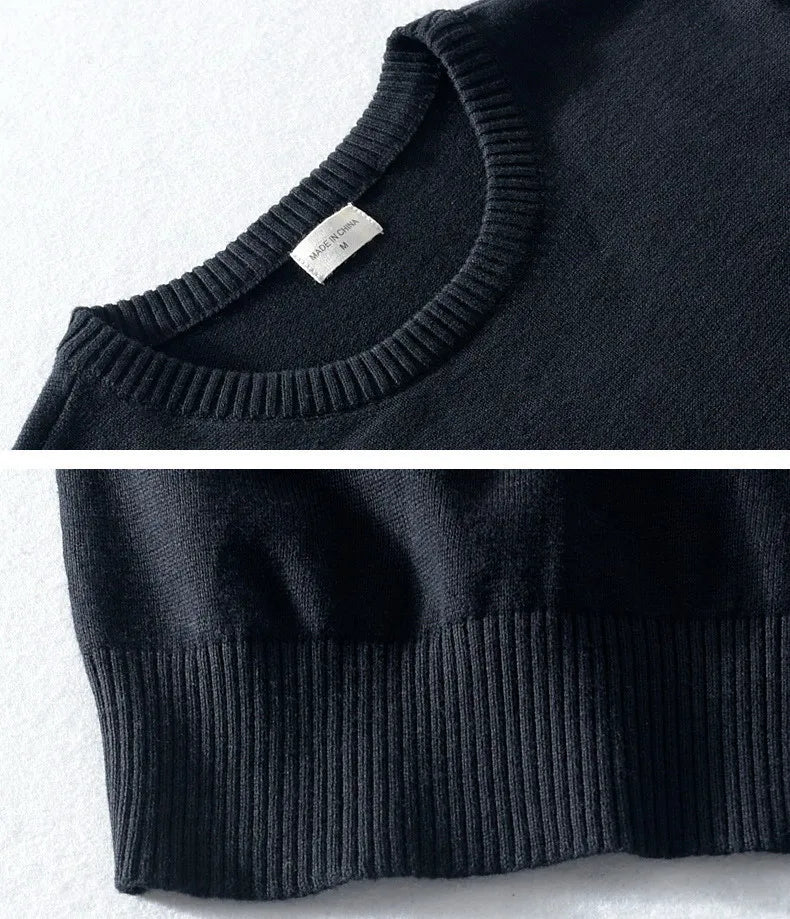 Caleb Men’s Sweater – Organic Cotton Pullover with Classic Crewneck