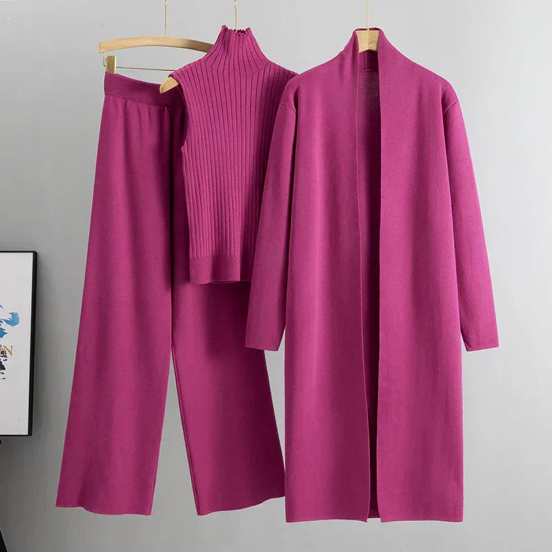 Maris 3-Piece Lounge Set – Soft Knit Comfort with Relaxed Silhouette