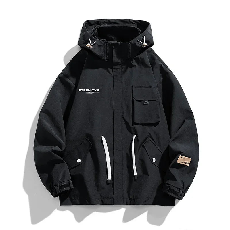 Elliot Pocket Cargo Jacket – Men’s Lightweight Utility Jacket with Hood & Multi-Pockets