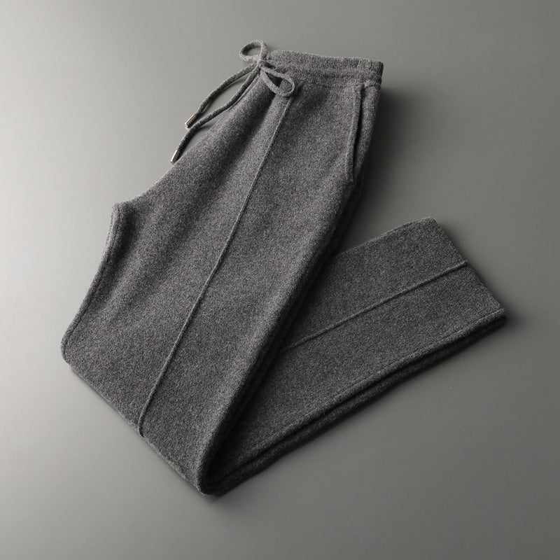 Elliot Men’s Trousers – Pure Merino Wool with Relaxed Fit & Drawstring Waist