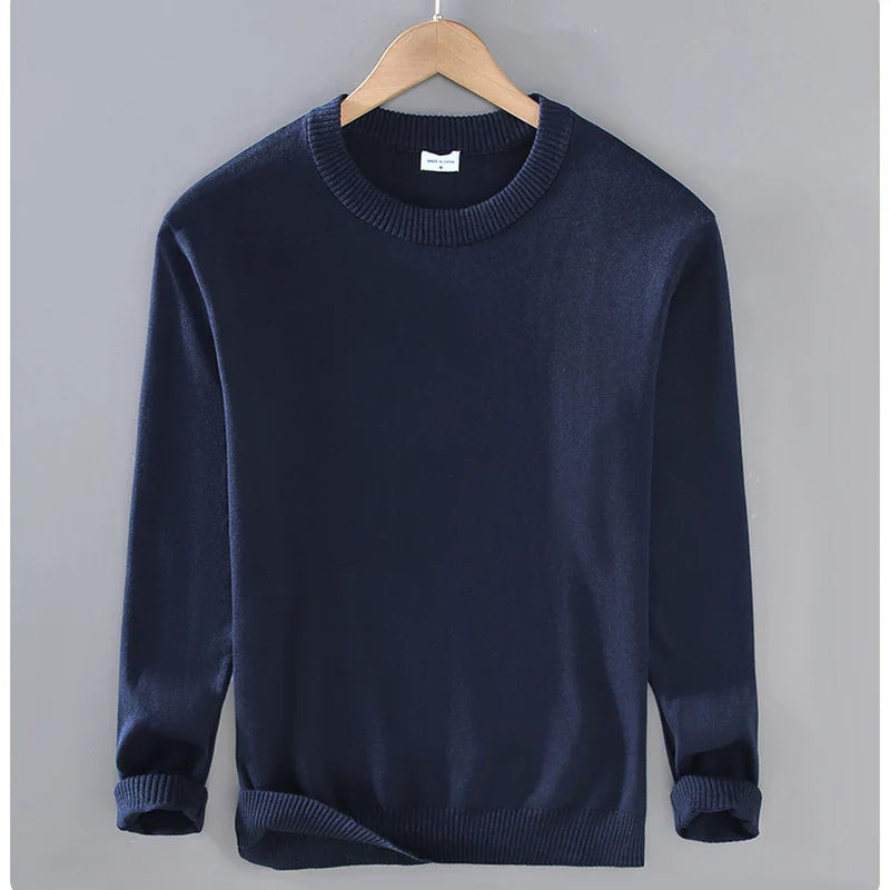 Caleb Men’s Sweater – Organic Cotton Pullover with Classic Crewneck
