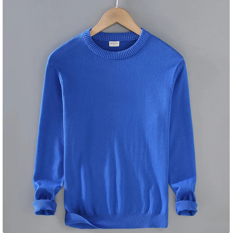 Caleb Men’s Sweater – Organic Cotton Pullover with Classic Crewneck