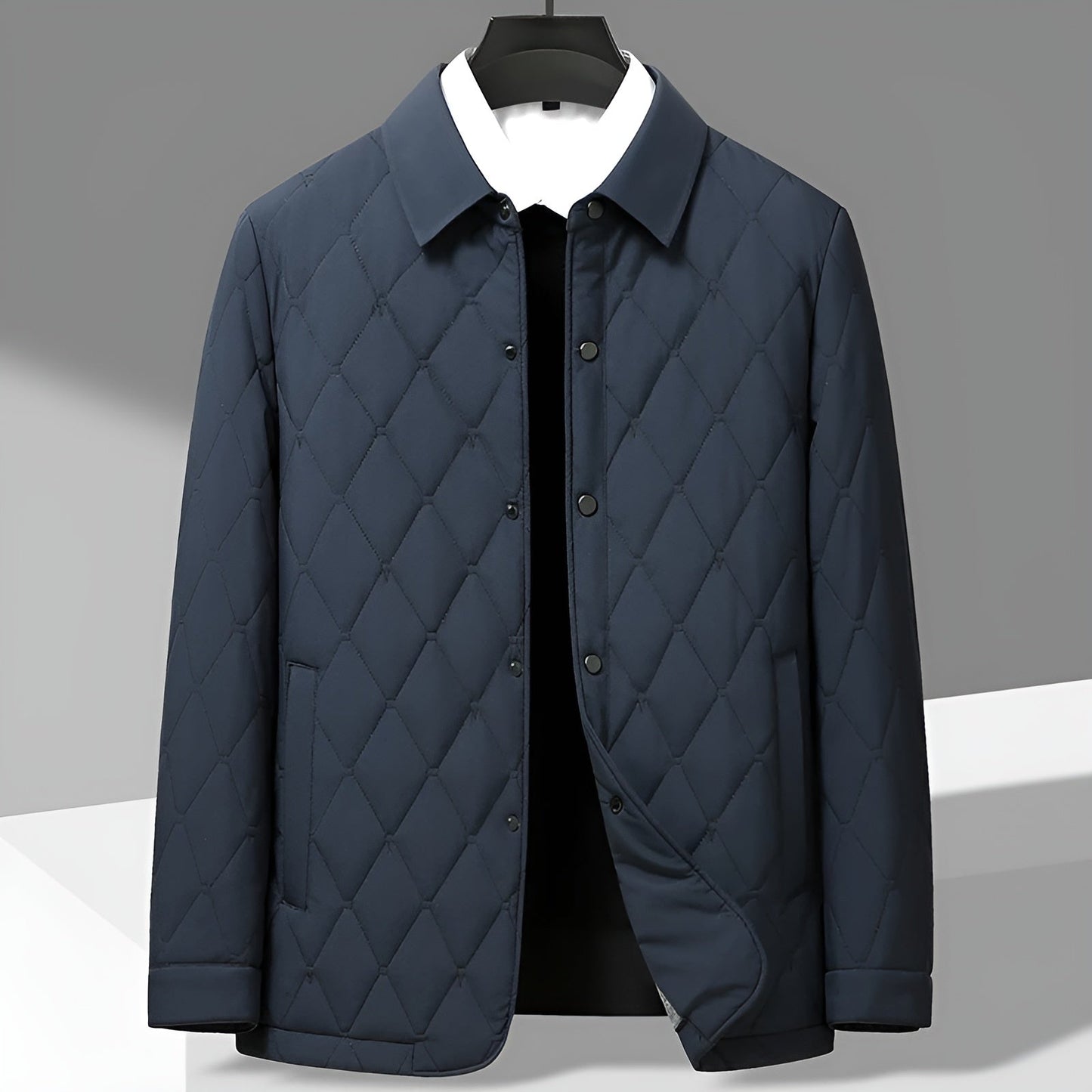 Dawson Men’s Quilted Winter Jacket – Cotton Lined Diamond Stitch for Everyday Wear