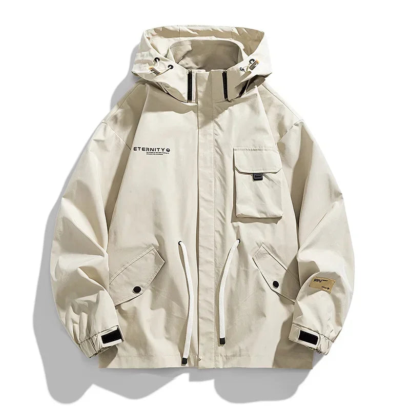 Elliot Pocket Cargo Jacket – Men’s Lightweight Utility Jacket with Hood & Multi-Pockets