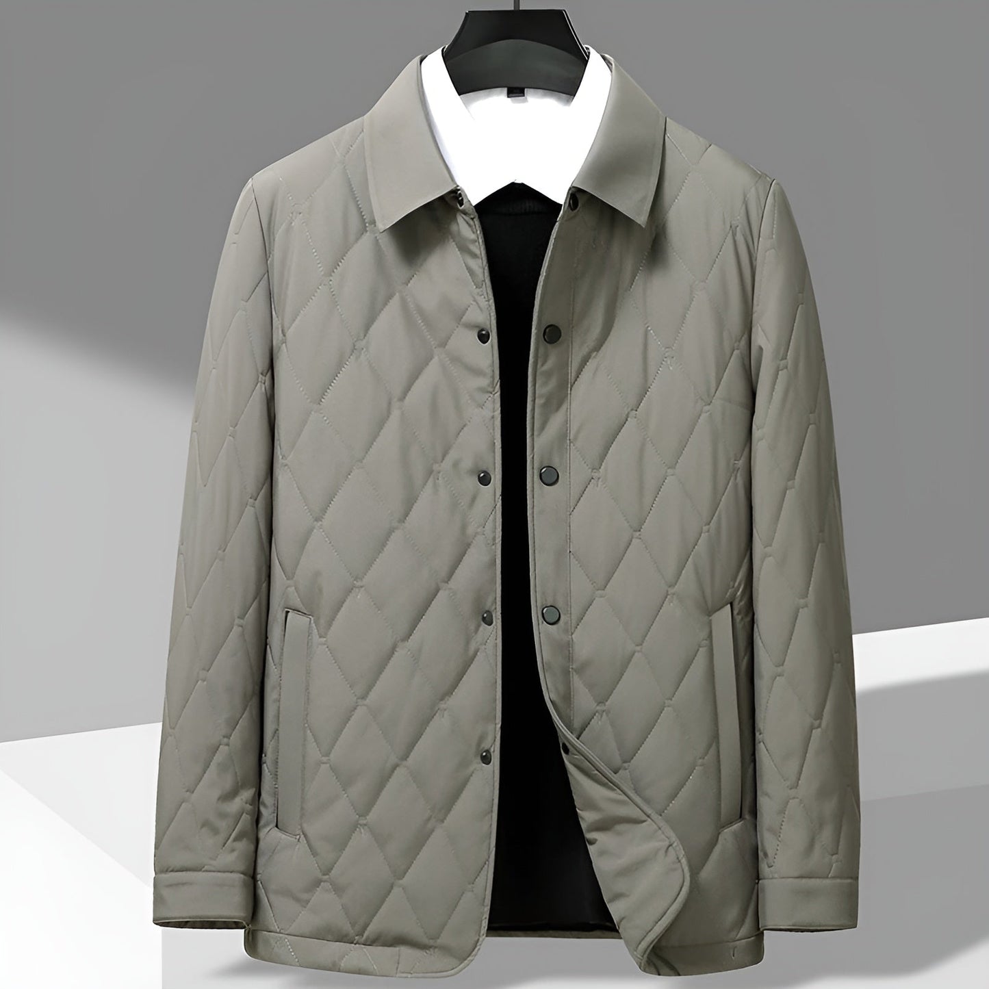 Dawson Men’s Quilted Winter Jacket – Cotton Lined Diamond Stitch for Everyday Wear