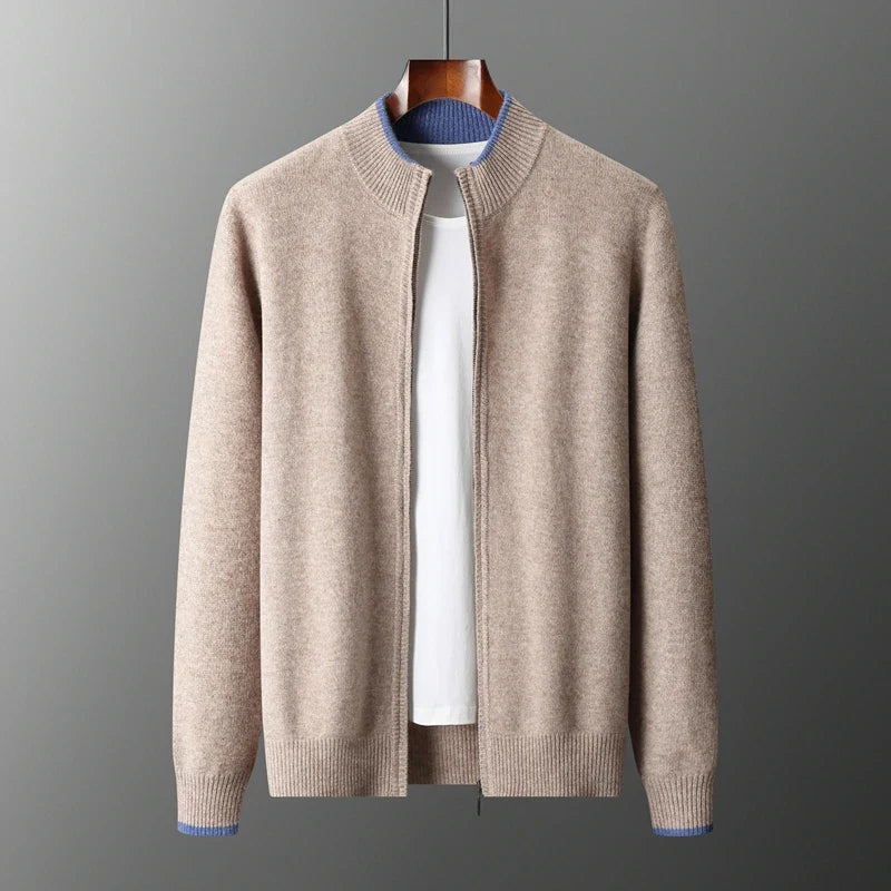 Hugo Cashmere Jacket – Men’s Knit Zip-Up in Pure Cashmere