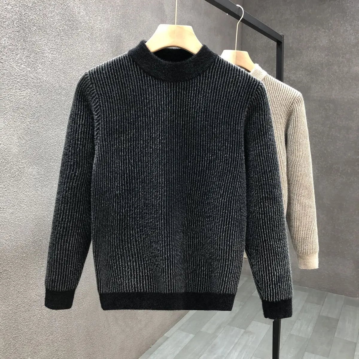 Damon Ribbed Knit Sweater – Soft-Touch Sweater with Classic Fit & Layering Versatility