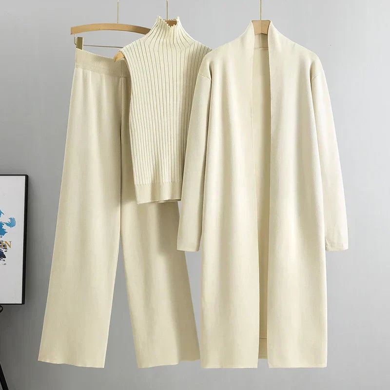 Maris 3-Piece Lounge Set – Soft Knit Comfort with Relaxed Silhouette