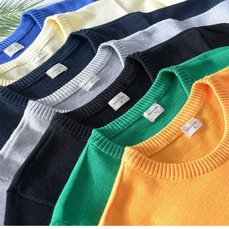 Caleb Men’s Sweater – Organic Cotton Pullover with Classic Crewneck