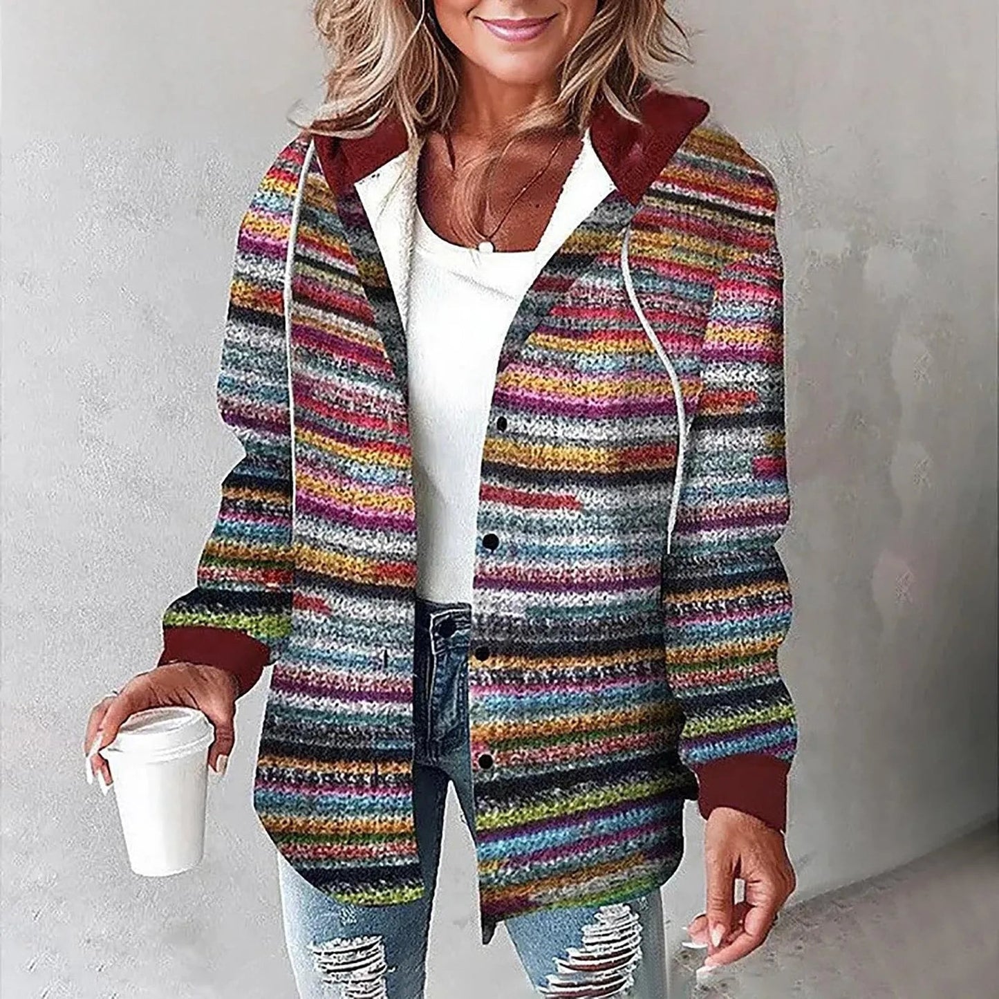 Alessia Women’s Lightweight Jacket – Windproof & Stylish Knit Outerwear for Chilly Days
