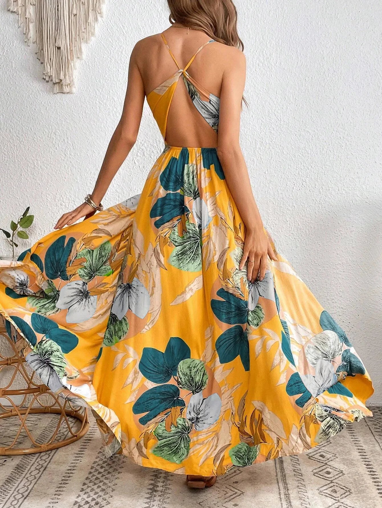 Mayflor Wrap Maxi Dress – Lightweight Summer Dress with Adjustable Tie Waist