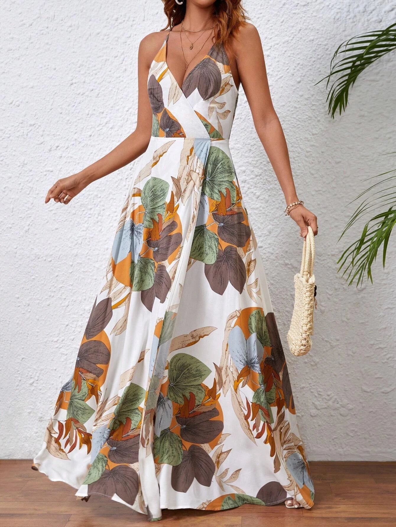 Mayflor Wrap Maxi Dress – Lightweight Summer Dress with Adjustable Tie Waist