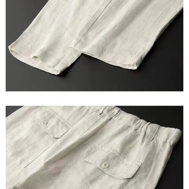 Zian Men’s Linen Set – Tailored Blazer & Relaxed Pants for Summer