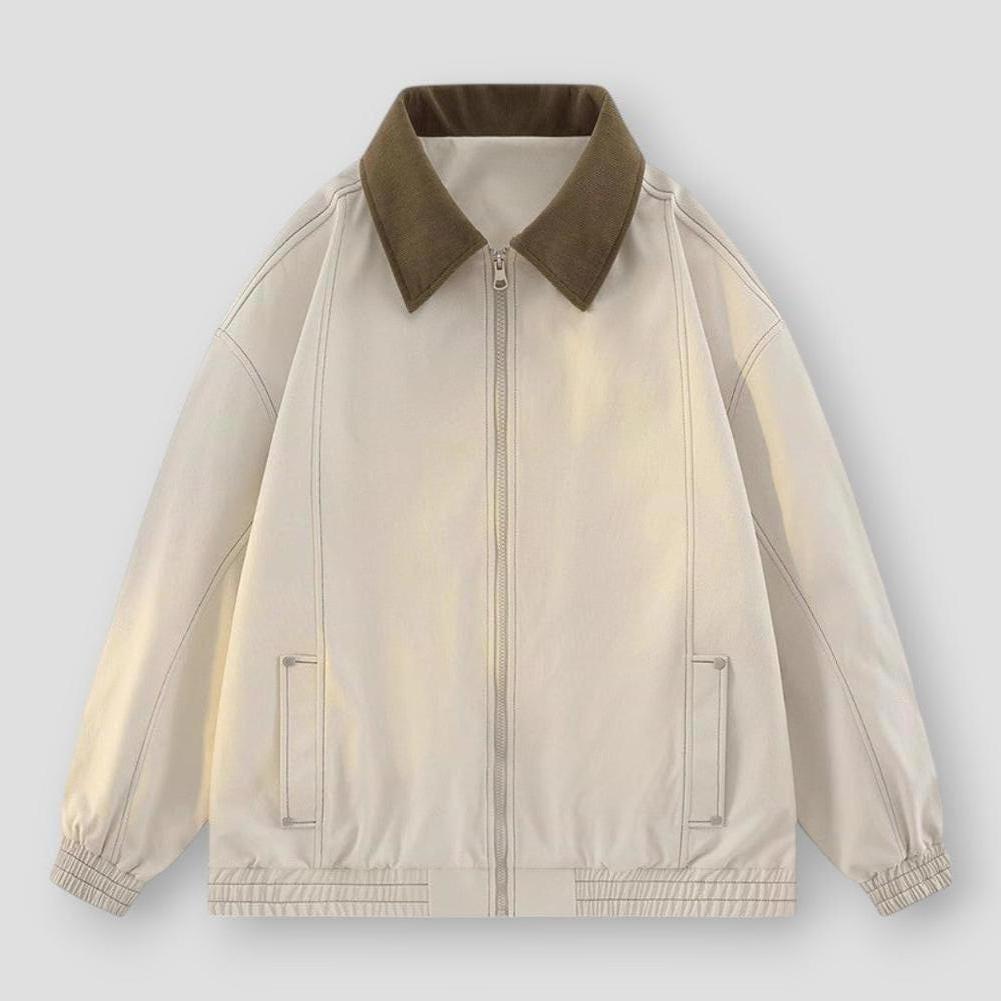 Morris Men’s Lightweight Jacket – Polyester Stand Collar with Full Zip for Spring and Autumn