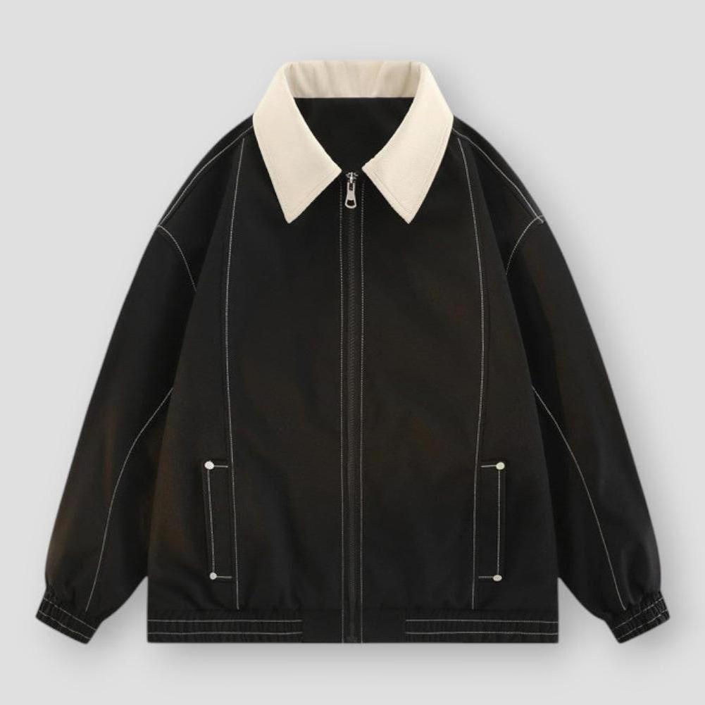 Morris Men’s Lightweight Jacket – Polyester Stand Collar with Full Zip for Spring and Autumn