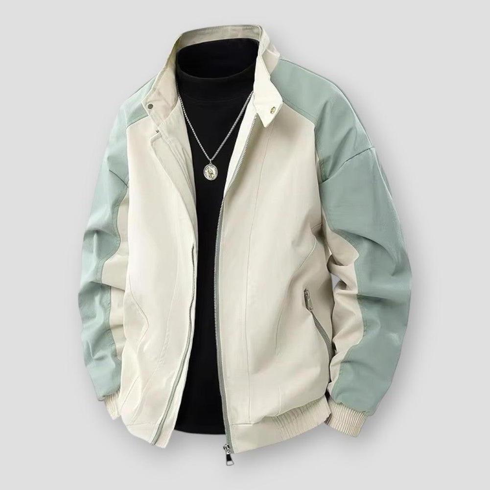 Samuel Men’s Lightweight Jacket – Polyester Two-Tone Windbreaker with Relaxed Fit