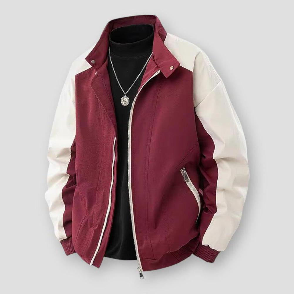 Samuel Men’s Lightweight Jacket – Polyester Two-Tone Windbreaker with Relaxed Fit