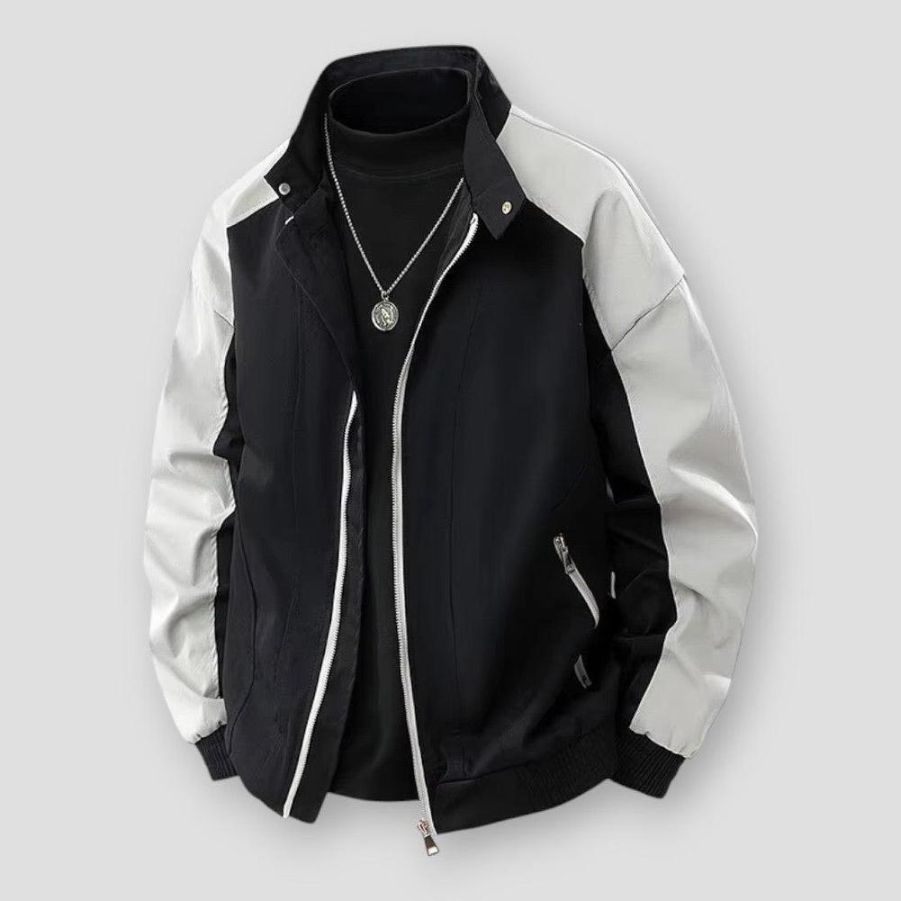 Samuel Men’s Lightweight Jacket – Polyester Two-Tone Windbreaker with Relaxed Fit