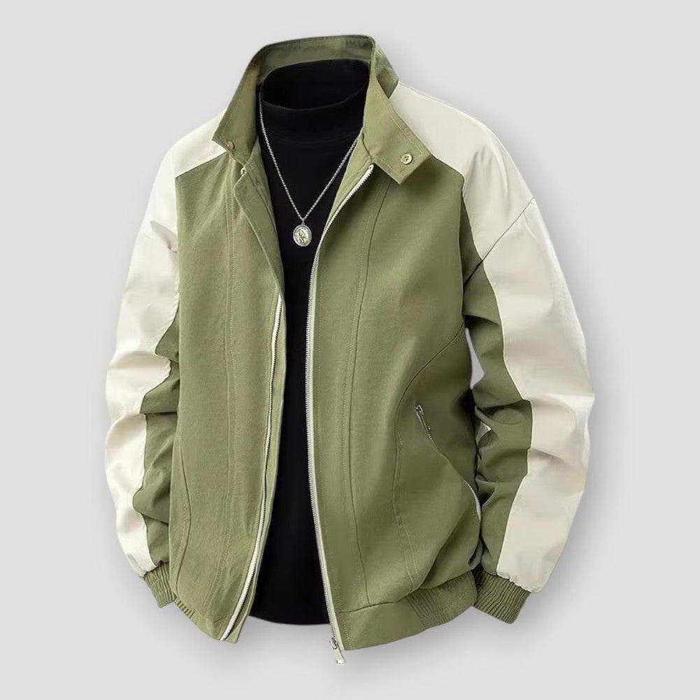 Samuel Men’s Lightweight Jacket – Polyester Two-Tone Windbreaker with Relaxed Fit