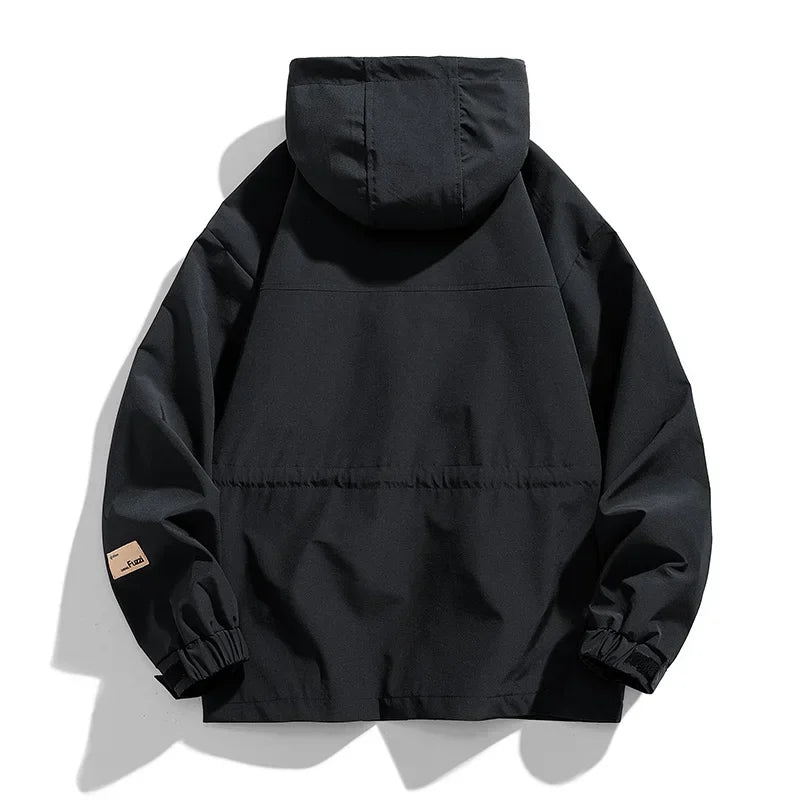Elliot Pocket Cargo Jacket – Men’s Lightweight Utility Jacket with Hood & Multi-Pockets