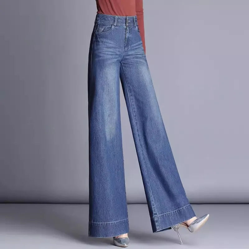 Ayah Women’s Flared Jeans – High-Waist Denim with Bootcut Wide Leg