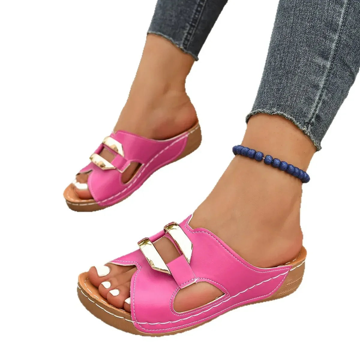 Adele Women’s Wedge Heel Sandals – Supportive Comfort with Summer Style