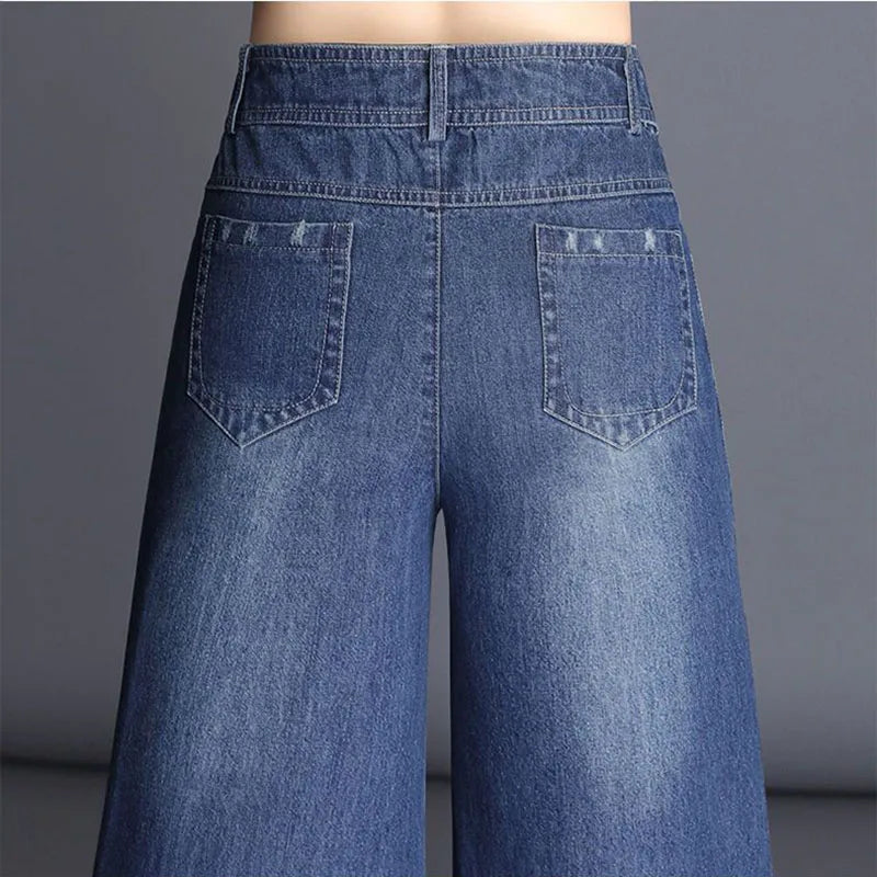Ayah Women’s Flared Jeans – High-Waist Denim with Bootcut Wide Leg