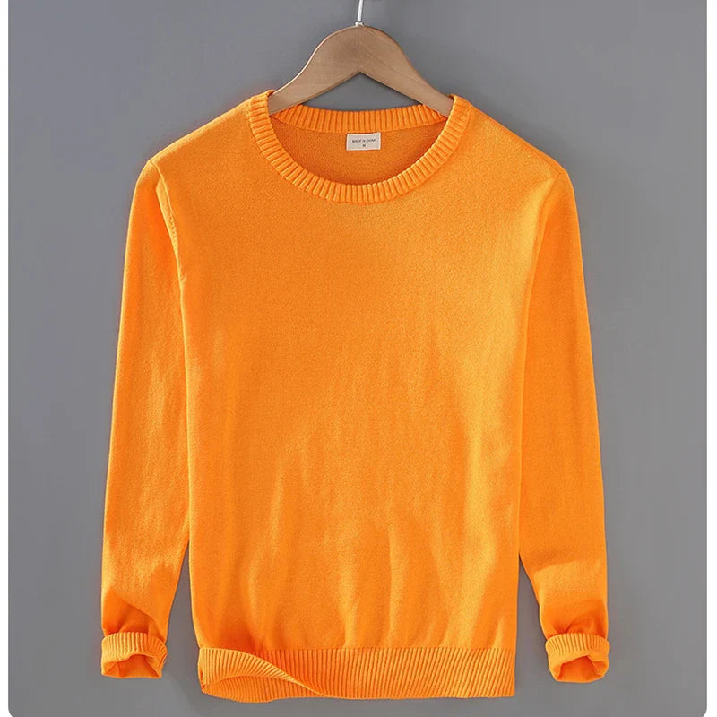Caleb Men’s Sweater – Organic Cotton Pullover with Classic Crewneck