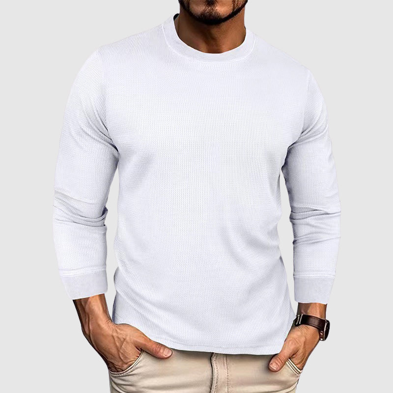 Rowan Men's Knit Sweater – Classic Round-Neck Sweater for Autumn & Winter Comfort
