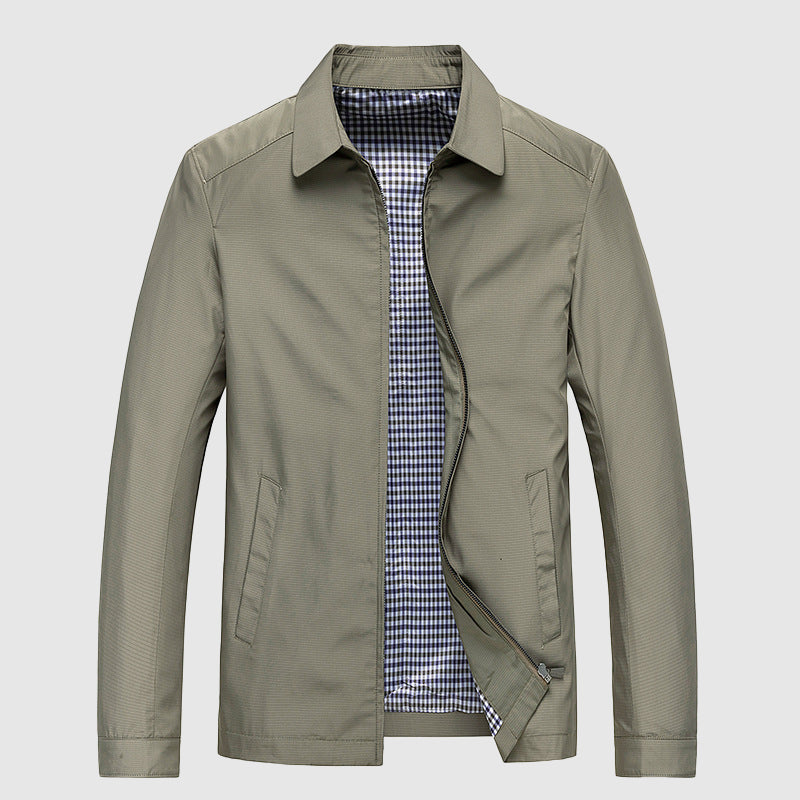 Martin Men’s Lightweight Jacket – Structured Polyester Blend for Spring
