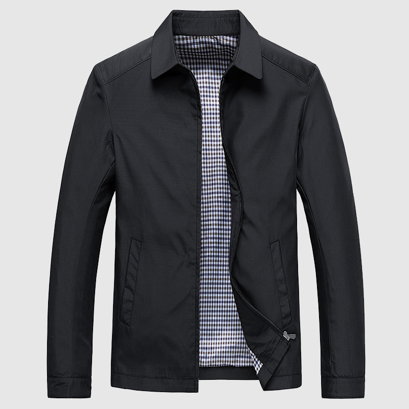 Martin Men’s Lightweight Jacket – Structured Polyester Blend for Spring