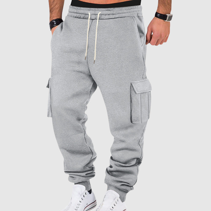 Arlo Men’s Fleece Sweatpants – Utility Pockets with Tapered Leg Comfort Fit