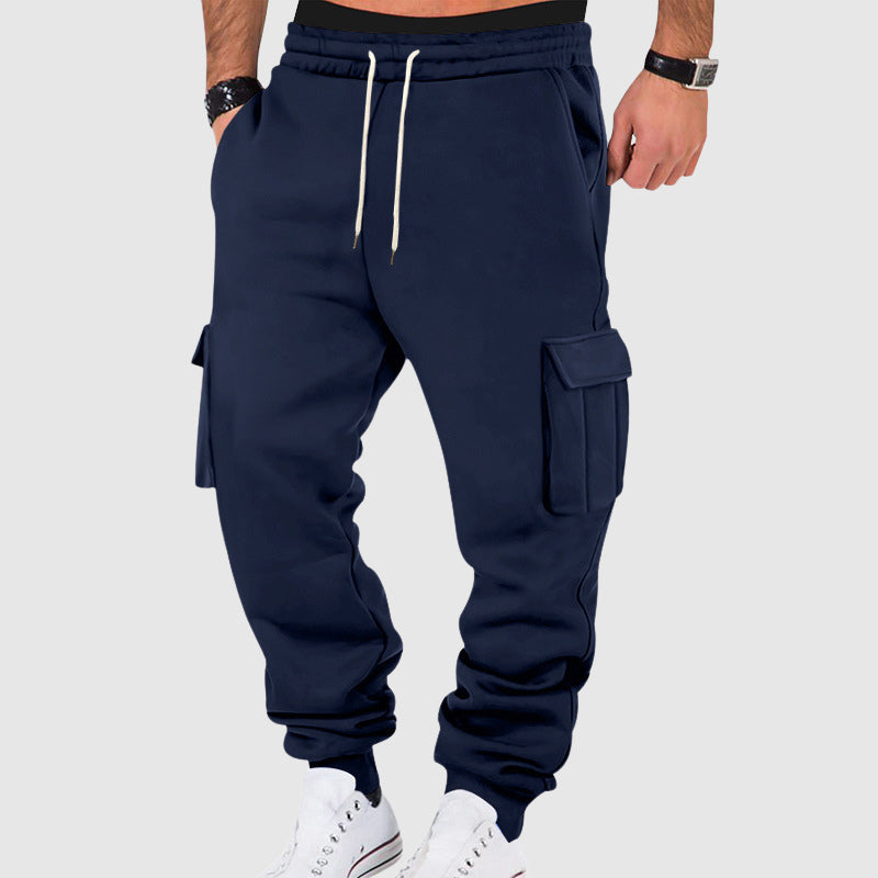 Arlo Men’s Fleece Sweatpants – Utility Pockets with Tapered Leg Comfort Fit