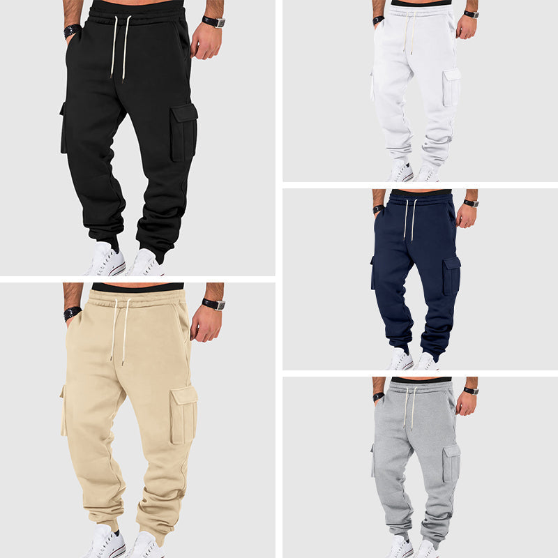 Arlo Men’s Fleece Sweatpants – Utility Pockets with Tapered Leg Comfort Fit