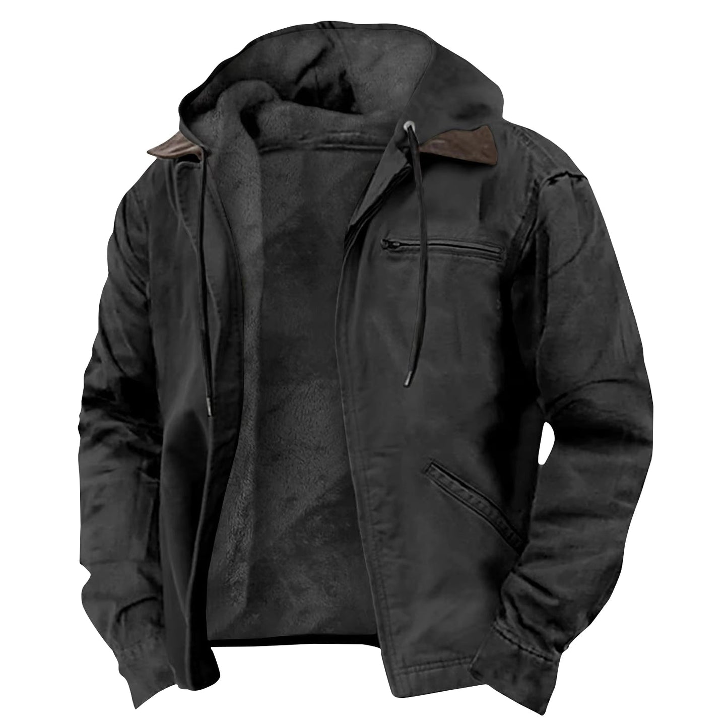 Elliot Men’s Hooded Jacket – Fleece-Lined for Winter Warmth & Casual Streetwear Style