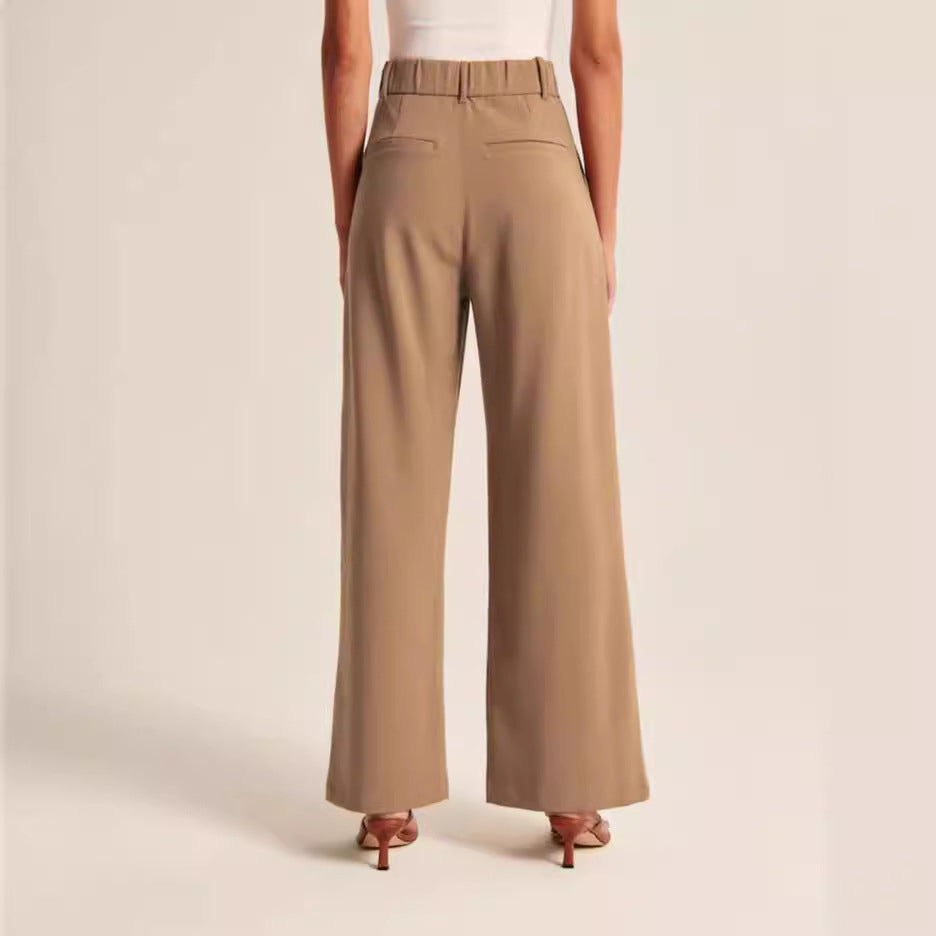 Sofia Women’s Wide Leg Trousers – SilkenWeave Blend with Flowing Drape