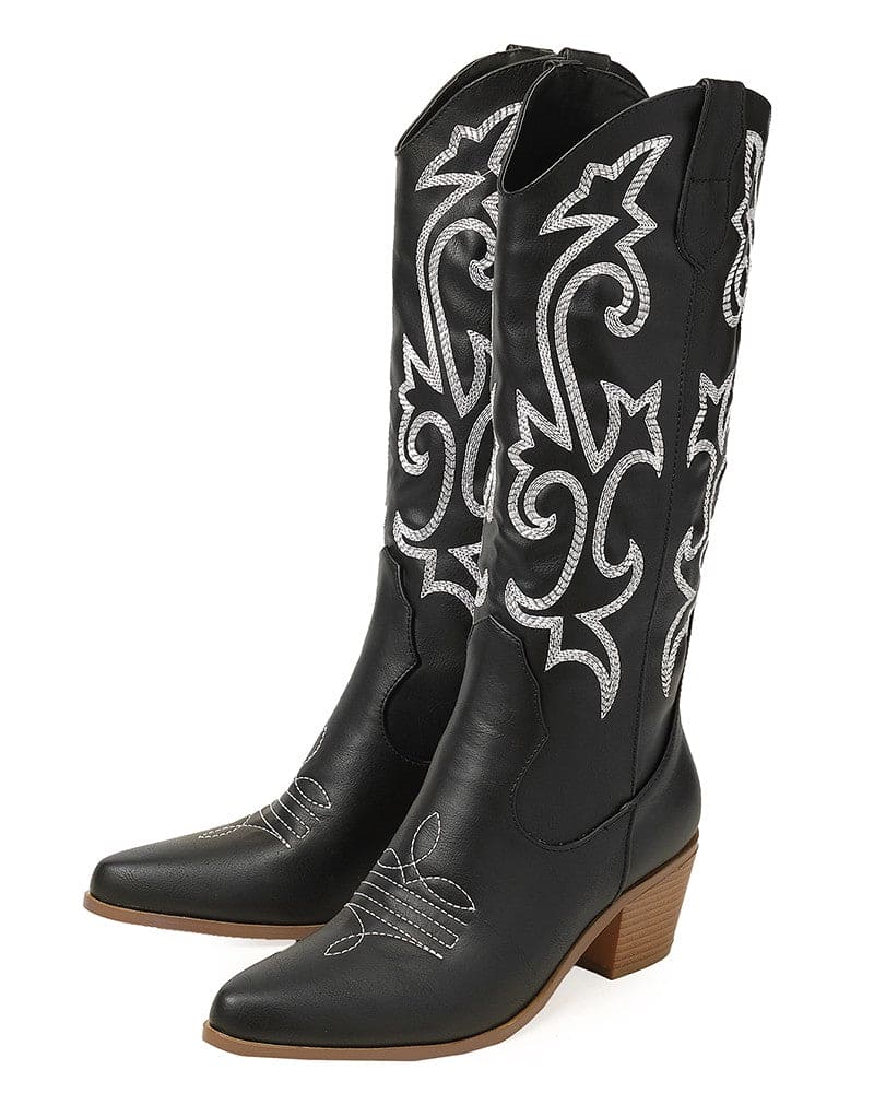 Elegant Western Embroidered Olympeia Boots for Women